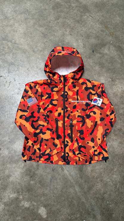 Orange Camo Windbreaker Jacket