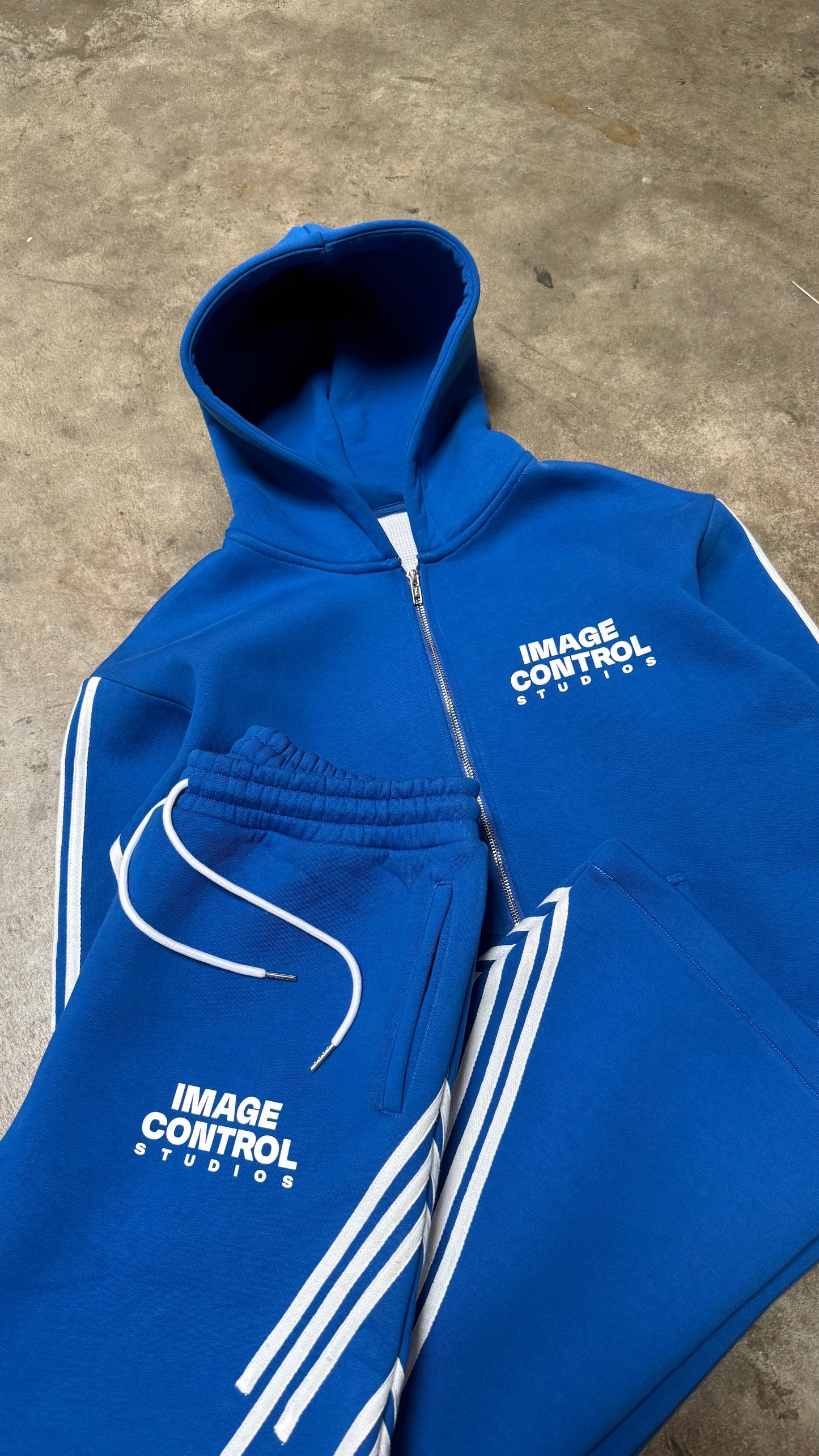 South Korea Stripes Top Jacket (Blue)