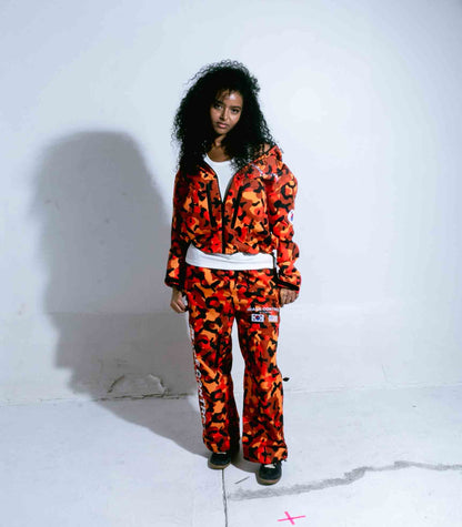 Orange Camo Windbreaker Jacket
