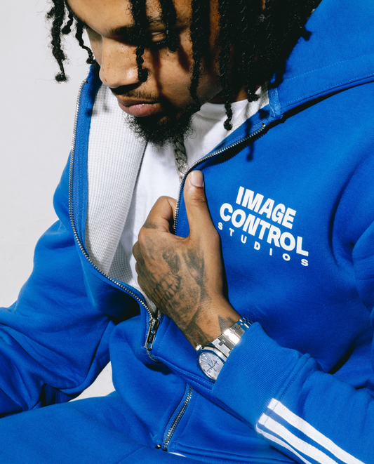 South Korea Stripes Top Jacket (Blue)